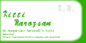 kitti marozsan business card